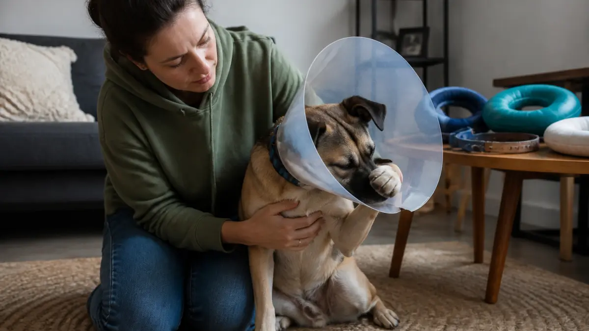 Chien qui ne supporte pas la collerette : alternatives et solutions