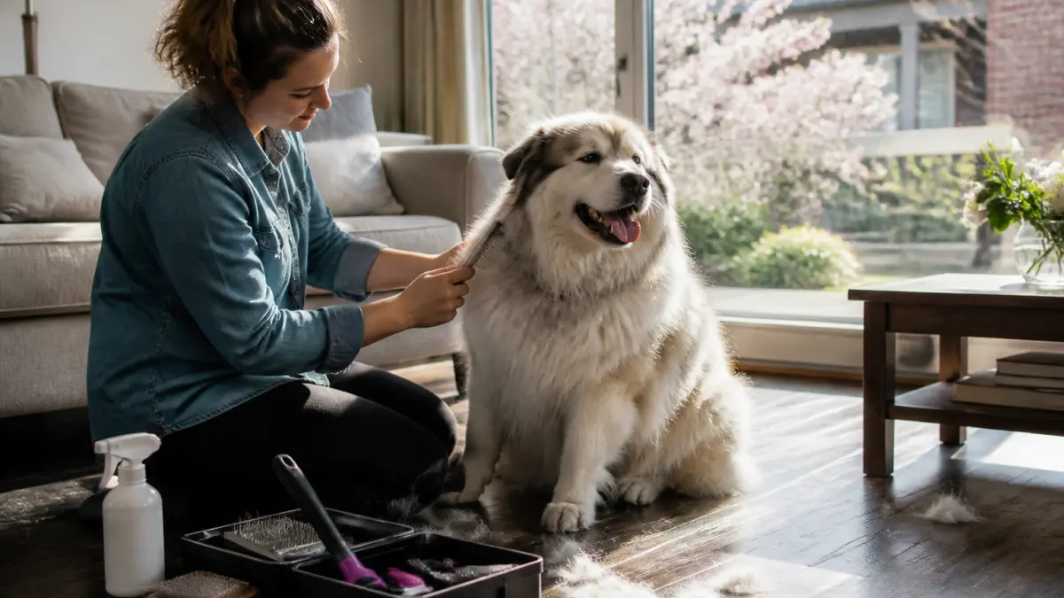 Pelage du chien au printemps : mue, brossage et soins