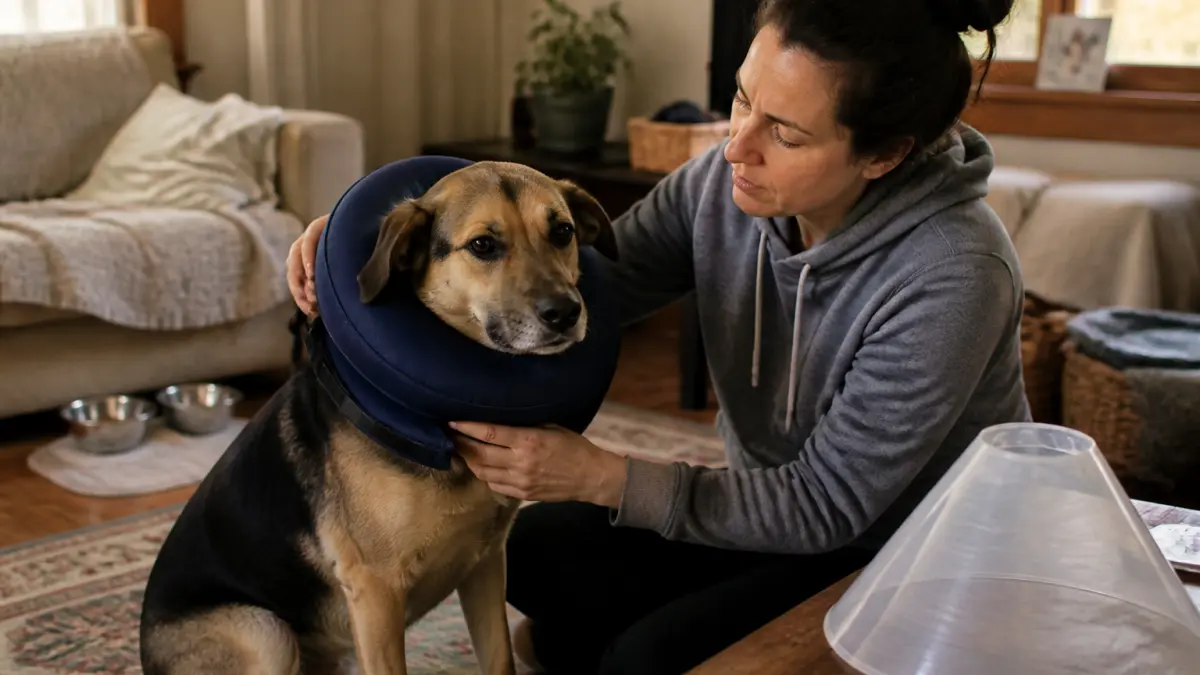 Chien qui ne supporte pas la collerette : alternatives et solutions
