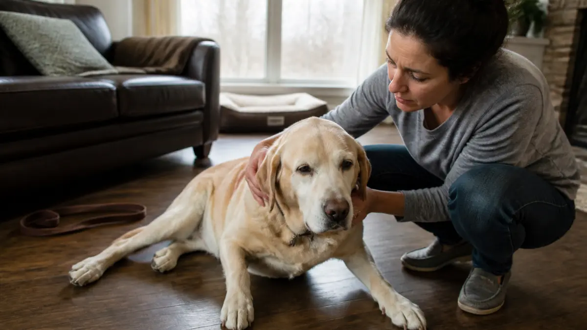 Chien qui a du mal à se lever et à marcher : causes et que faire