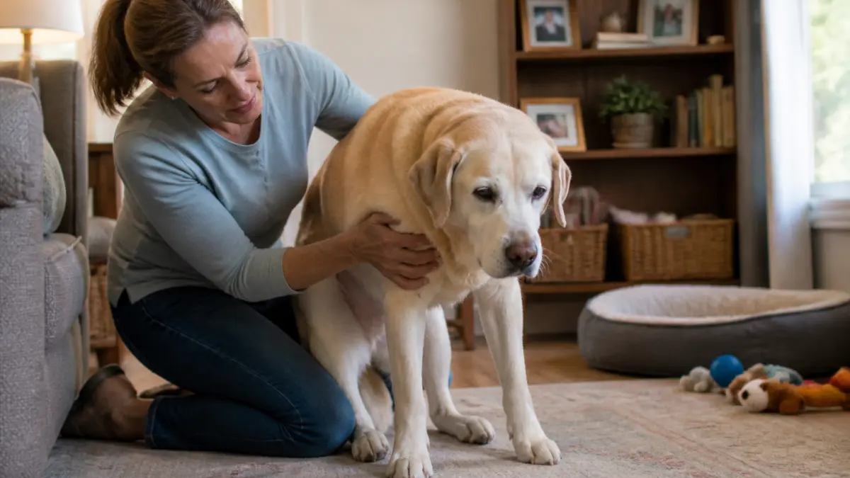 Chien qui a du mal à se lever et à marcher : causes et que faire