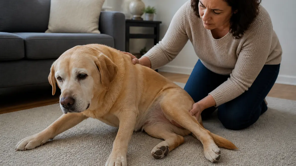 Chien qui a du mal à se lever et à marcher : causes et que faire