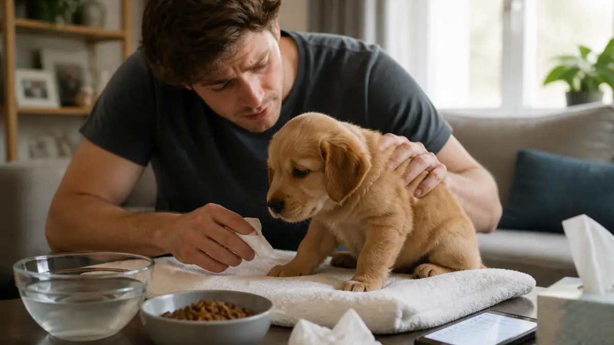 Diarrhée chiot : causes, que faire et traitement