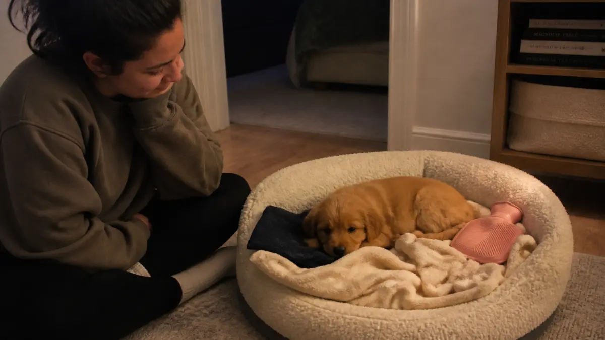 Première nuit du chiot : comment éviter pleurs et anxiété