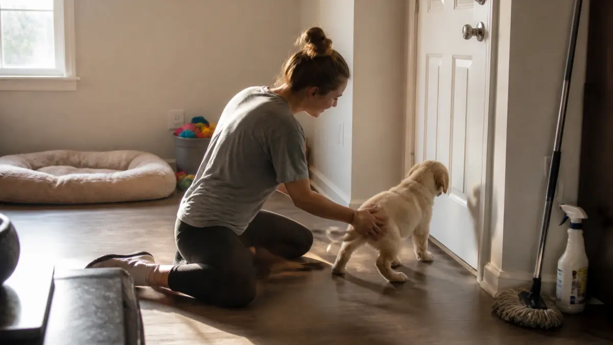 Propreté chiot : méthode simple pour éviter les accidents à la maison