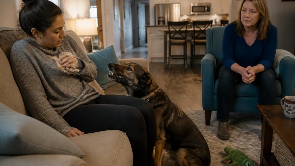 Chien qui grogne sur un membre de la famille : comprendre avant de punir