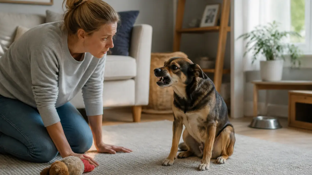 Chien qui grogne sur un membre de la famille : comprendre avant de punir
