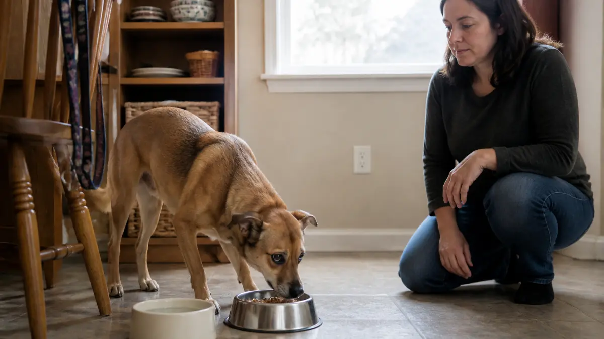 Mon chien grogne quand il mange : comment sécuriser sans aggraver
