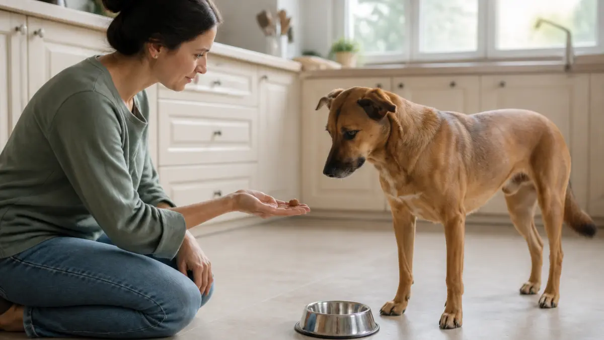 Mon chien grogne quand il mange : comment sécuriser sans aggraver