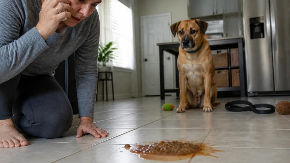 Chien qui vomit du sang : les réflexes à avoir avant le vétérinaire