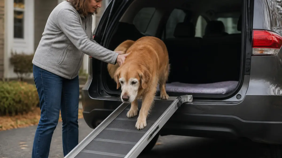 Rampe pour chien en voiture : pour quels chiens et quels usages ?