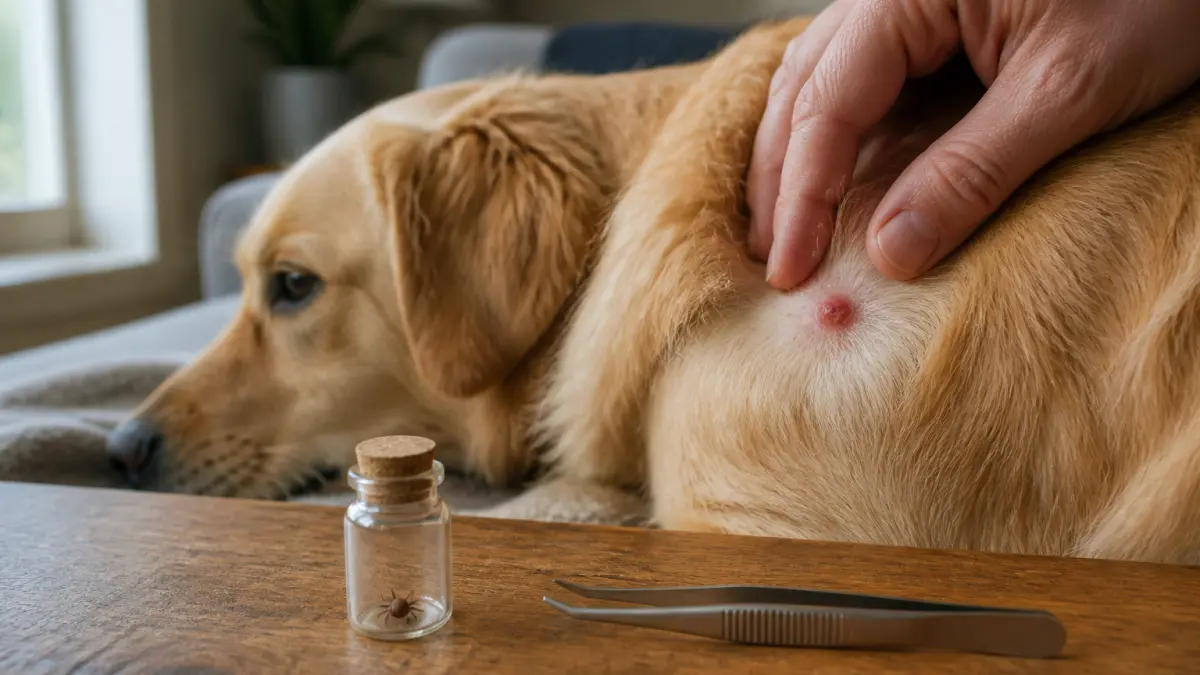 Piqûre de tique chez le chien : grosse boule, rougeur, que surveiller ?