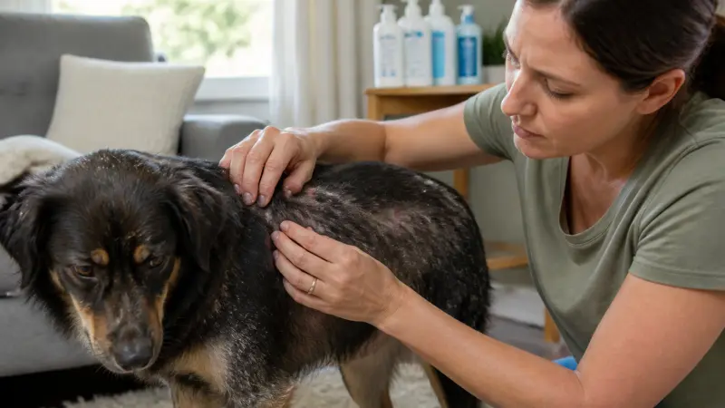 Séborrhée chien : causes, symptômes, traitement